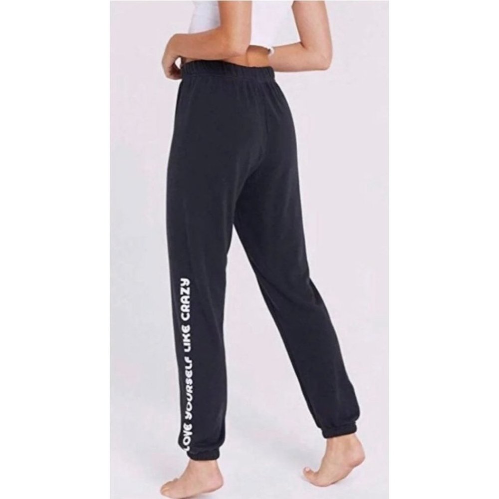 NWT SPIRITUAL GANGSTER LOVE YOURSELF LIKE CRAZY BLACK SWEATPANTS SZ SMALL S - Picture 3 of 10